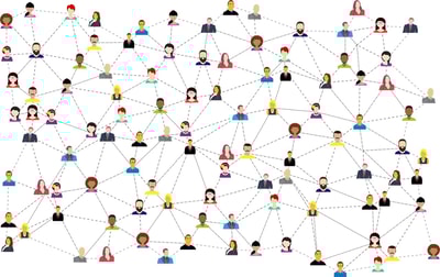 Connected people graphic