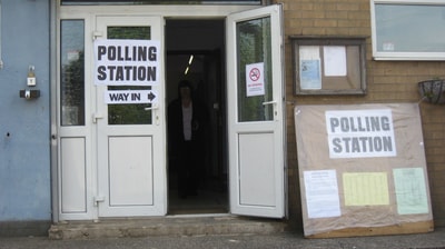 Polling station signs