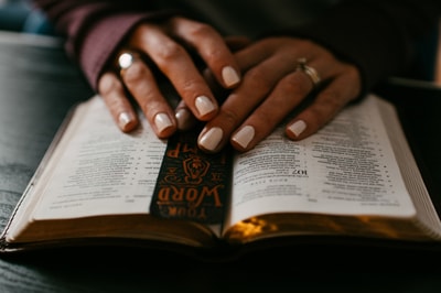 Prayer bible hands