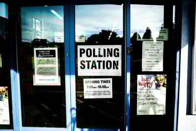 Polling station in a community centre