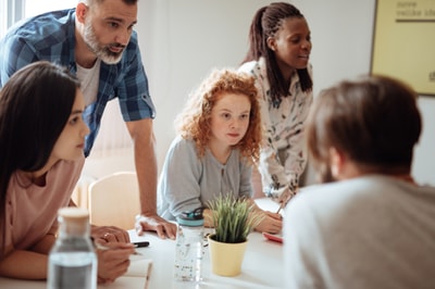 Group of staff in boardroom