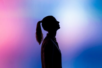 Woman silhouette colour