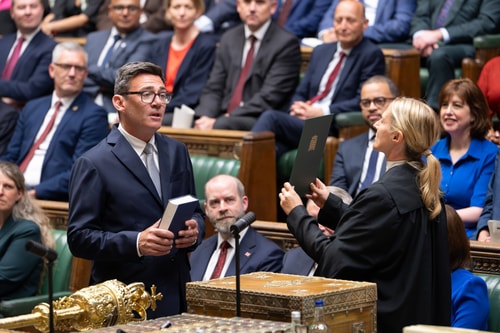 Swearing in of new Members of Parliament Andy Burnham MP