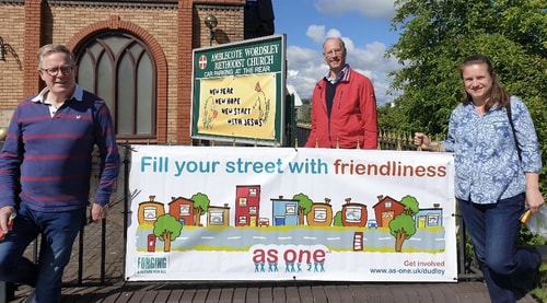 Dudley team with banner 2