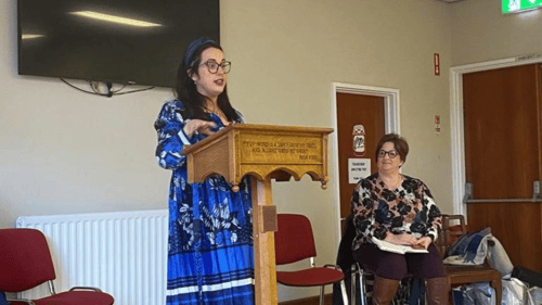 Emma Mc Ilveen speaking at our event