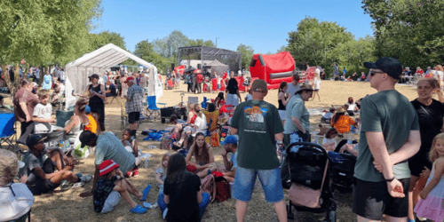 Family fun day landscape
