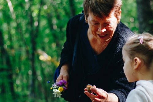 Grandmother and child