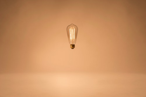 Lightbulb Suspended In The Air