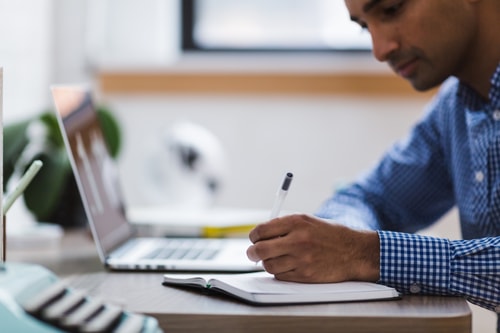 Man at desk
