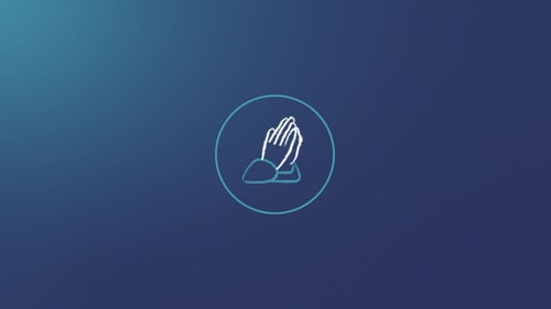 Prayer Icon For Website Blue Circle