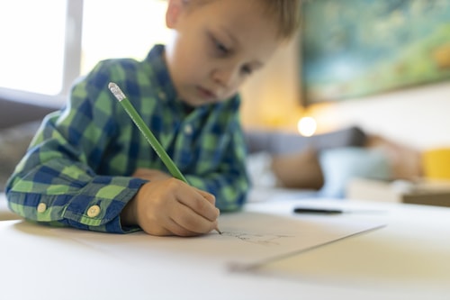 Child writing