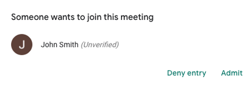 Google Meet joining