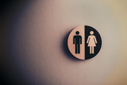 Gradient image of male and woman sign