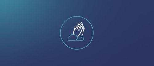 Prayer Icon For Website Blue Circle