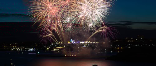 New year prayer photo of fireworks