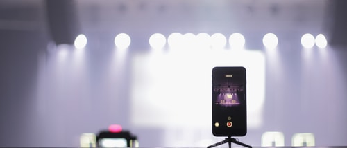 Phone recording on tripod