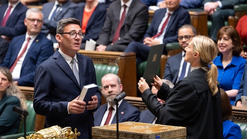 Swearing in of new Members of Parliament Andy Burnham MP