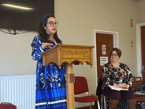 Emma Mc Ilveen speaking at our event