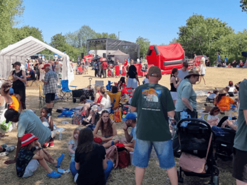 Family fun day landscape