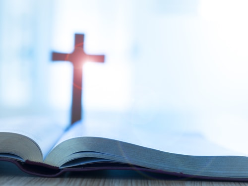 Cross and Bible image