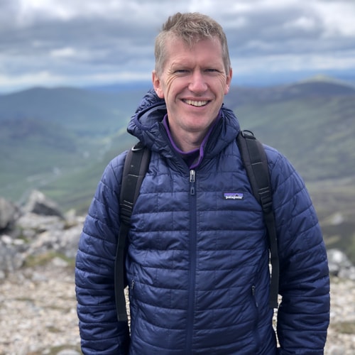Andy Bannister up mountain